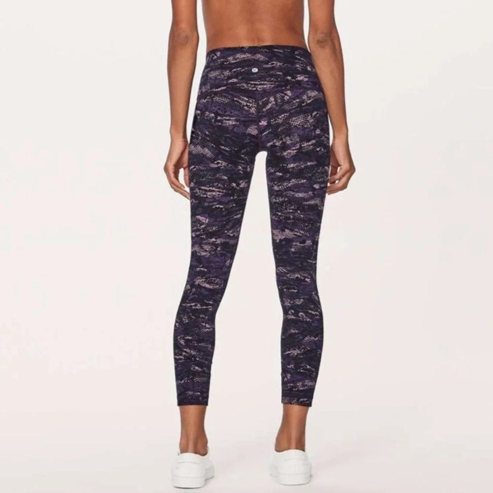 Lululemon Align Pant II 25” Rip Wave Purple Thunder Black Size 4 - Picture 2 of 13